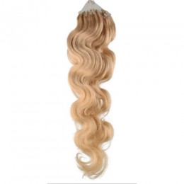 Wellige Haar für die Methoden Micro Ring / Easy Loop 60 cm – natur blonde
