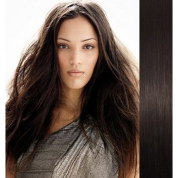 63cm Clip In Haar Remy 100% Menschenhaar europäischen Typs - natur schwarz
